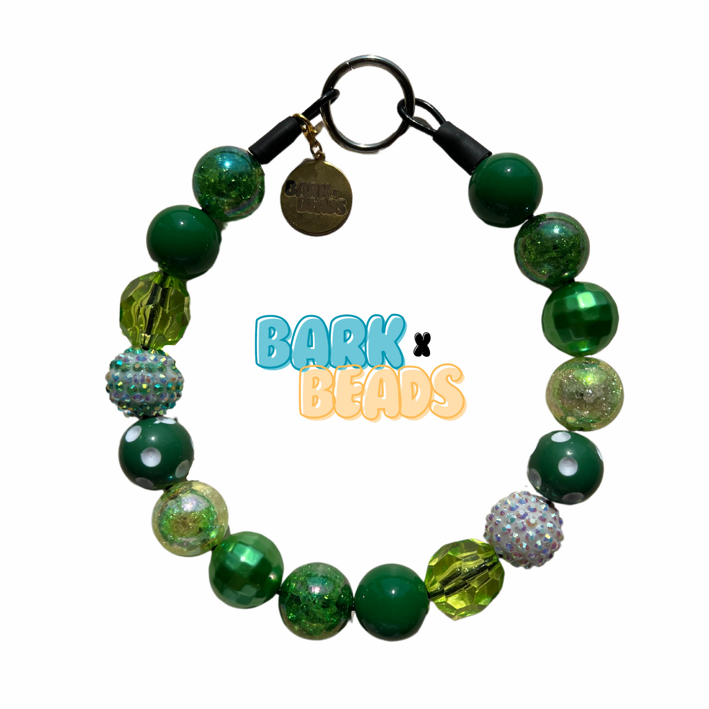Bottle Green Dog Bead Collar