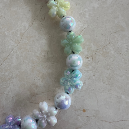 All The Flower and Pearls Dog Bead Collar