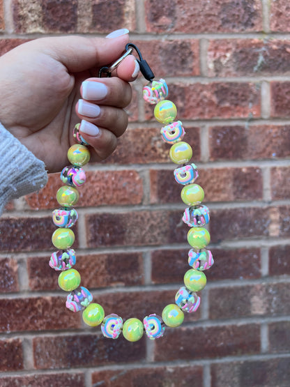 Yellow Sherbert Dog Bead Collar | MINI