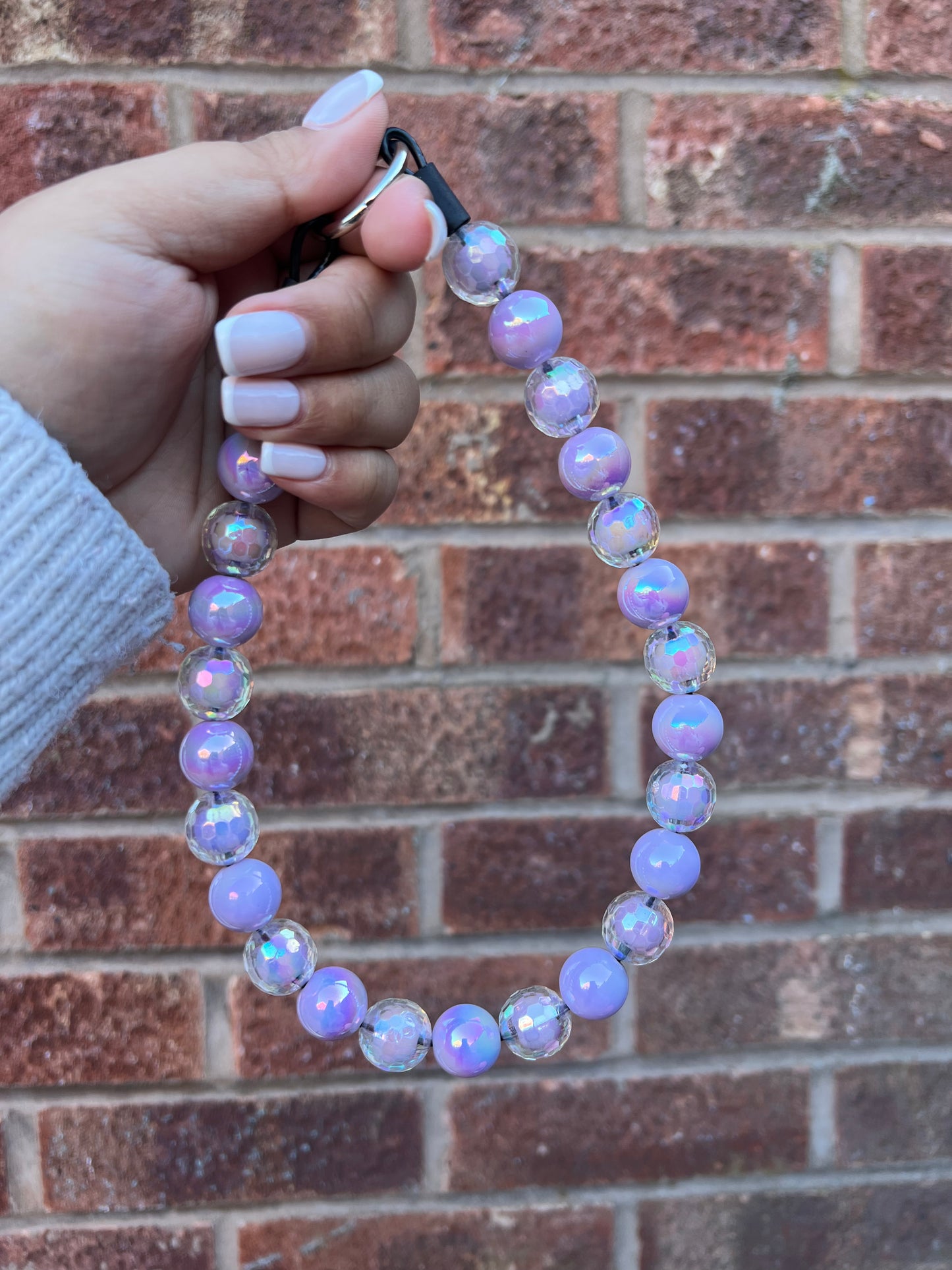 Collier de perles pour chien fuchsia